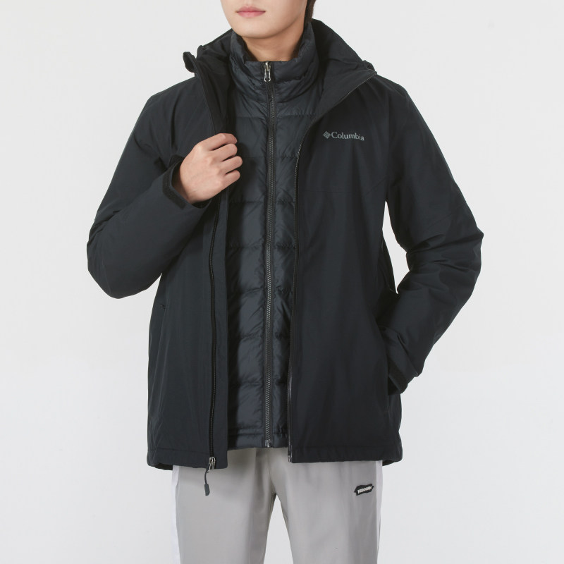Columbia哥伦比亚2025秋冬冲锋衣户外男保暖羽绒三合一外套WE6671
