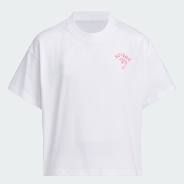 Adidas阿迪达斯官方儿童短袖夏季新款透气运动服宽松白色T恤半