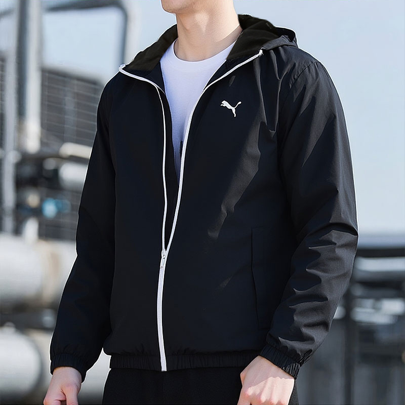 PUMA彪马外套男装2025秋季新款运动服男士梭织快干连帽夹克691345
