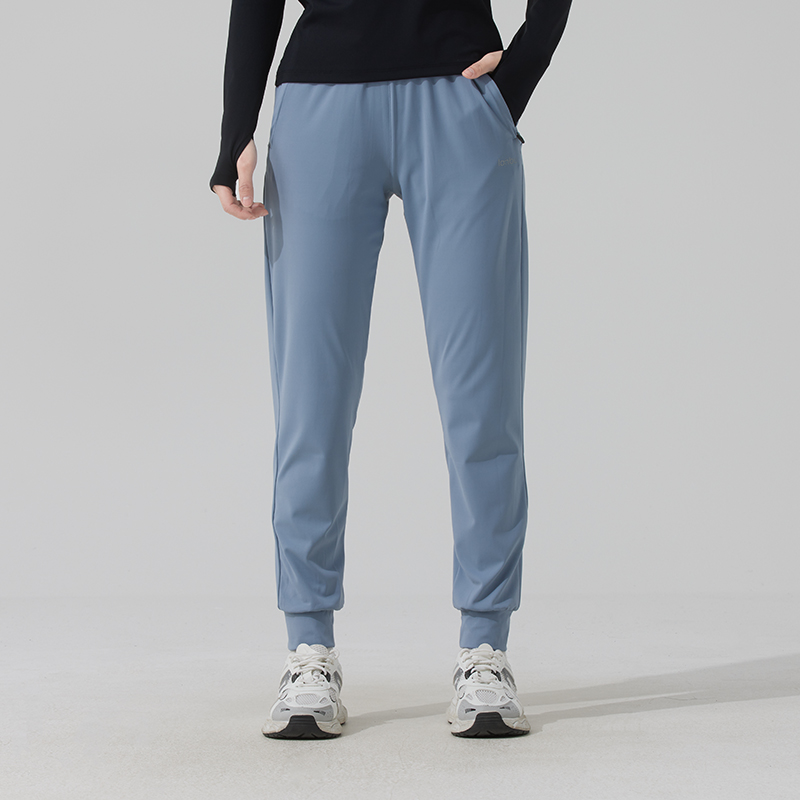 Lanbu蓝步跑步裤子女裤夏季新款针织透气运动裤休闲裤女士长裤潮