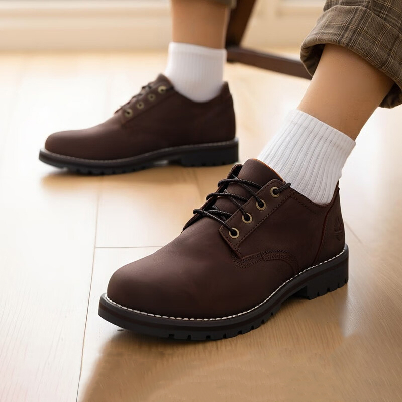 Timberland添柏岚官方男鞋户外深棕色通勤鞋子商务休闲皮鞋A699P