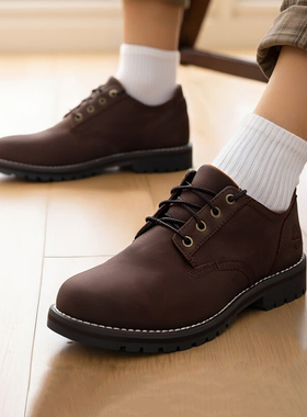 Timberland添柏岚官方男鞋户外深棕色通勤鞋子商务休闲皮鞋A699P