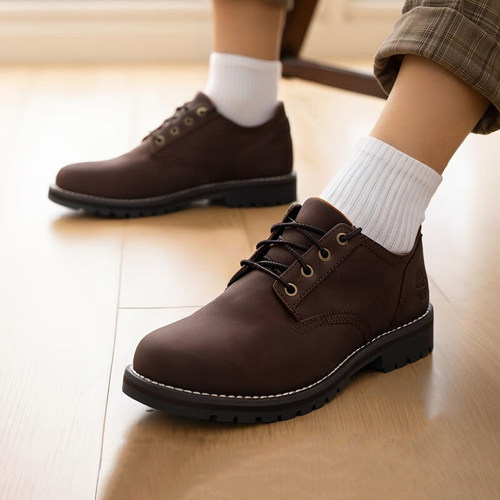 Timberland添柏岚官方男鞋户外深棕色通勤鞋子商务休闲皮鞋A699P