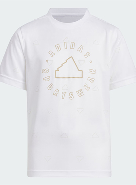 阿迪达斯童装男童女童夏季新款透气运动服休闲舒适短袖T恤IT4032