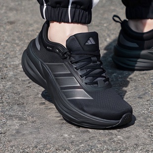 阿迪达斯男鞋女鞋2026春季新款黑色运动鞋透气缓震跑步鞋休闲鞋