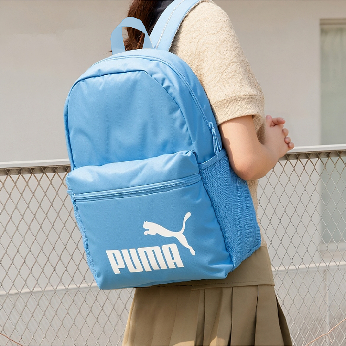 PUMA彪马蓝色书包男包女包秋季新款学生书包大容量电脑包潮091164