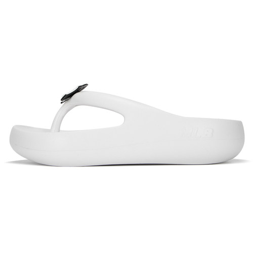 MLB官方 白色厚底拖鞋男鞋女鞋轻便人字拖休闲鞋凉鞋凉拖沙滩鞋