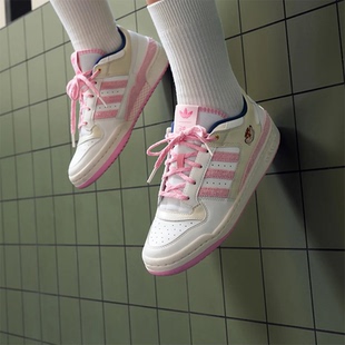 幸运叶子丨阿迪达斯三叶草粉色板鞋女鞋迪士尼联名运动鞋休闲鞋子