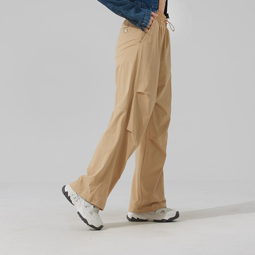 MLB官方 男裤女裤2025新款运动裤户外潮流宽松休闲裤梭织直筒长裤