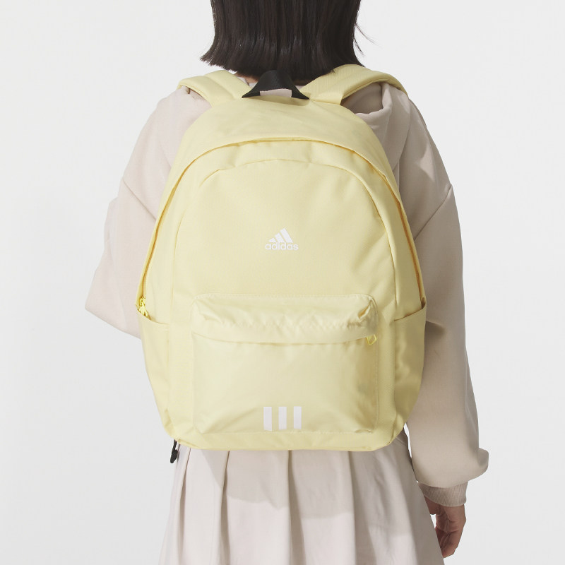 阿迪达斯官方旗舰店学生书包双肩包男女背包运动包初中生黄色书包