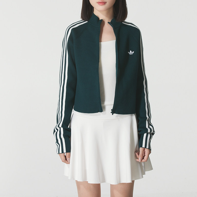 阿迪达斯针织夹克女 2025新款运动跑步健身休闲时尚简约潮流外套,运动服/休闲服装,运动茄克/外套,淘宝优惠券,粉丝福利购,淘宝优惠卷