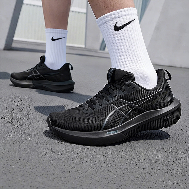 亚瑟士男鞋25新款秋冬宽楦运动鞋GT-1000 LE 2黑武士减