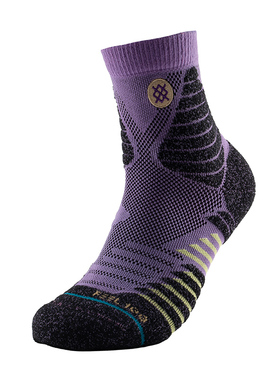 STANCE斯坦斯中帮男袜女袜BBALL ICON QTR春季袜子A337D21BIQ-PUR
