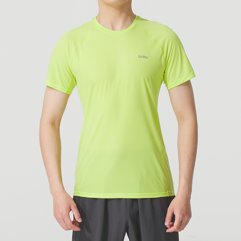 LANBU蓝步官方旗舰圆领短袖男2025夏季新款训练运动服跑步健身T恤