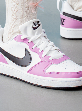 耐克撞色休闲鞋女款COURTBOROUGH运动板鞋大童潮流设计