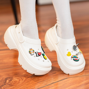 卡骆驰洞洞鞋男女鞋夏季雪屋clog休闲鞋户外沙滩凉鞋透气厚底拖鞋