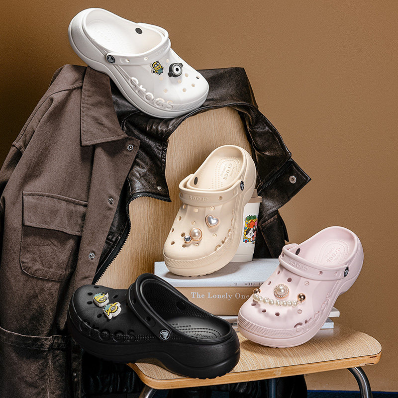 CROCS卡骆驰洞洞鞋女鞋户外厚底运动鞋子沙滩鞋休闲透气拖鞋凉鞋