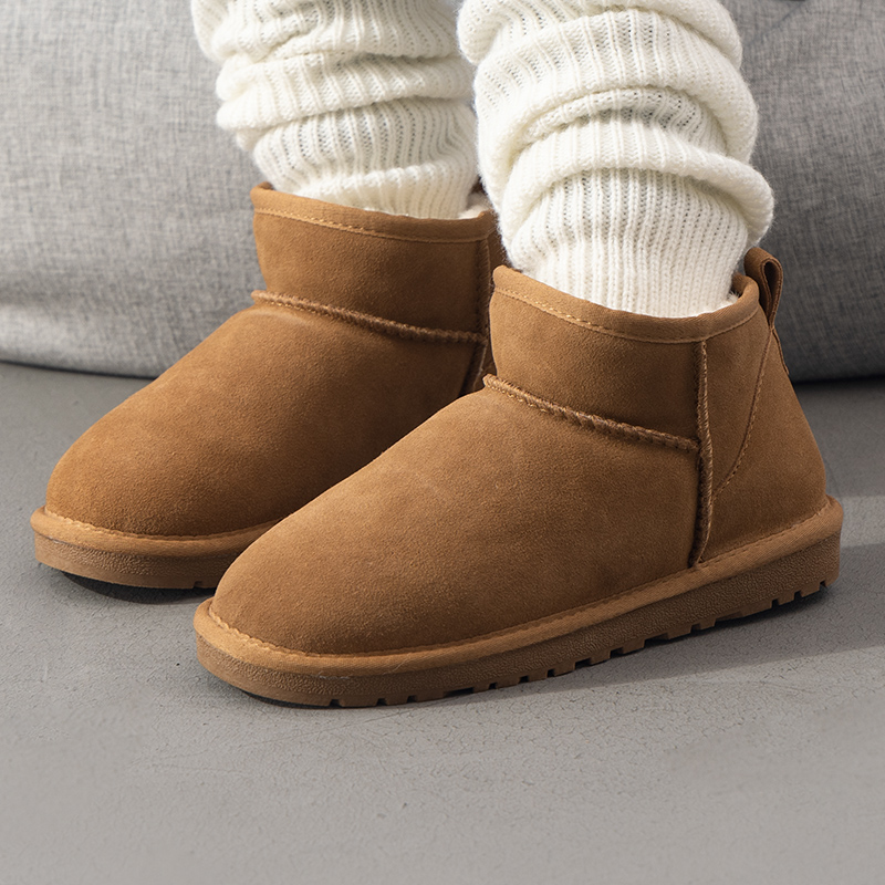 LANBU蓝步女鞋户外运动鞋出行舒适保暖雪地靴加绒女士靴子休闲鞋