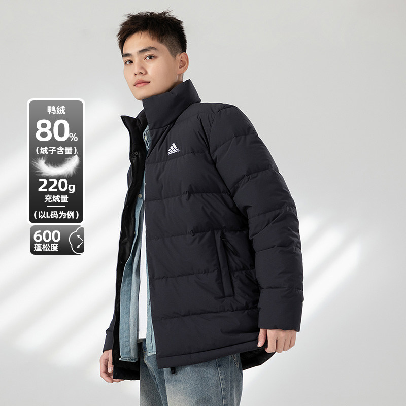 阿迪达斯羽绒服男秋冬新款保暖运动上衣女加厚情侣夹克外套HG8700
