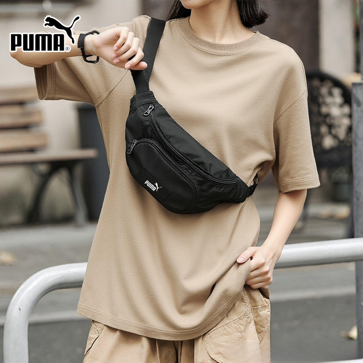 PUMA彪马运动包腰包男包女包2026春季新款斜挎包胸包单肩包休