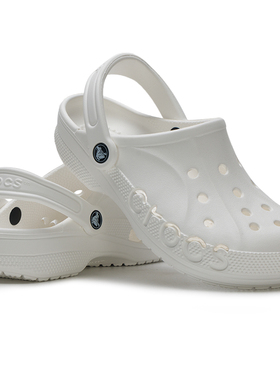 crocs卡骆驰贝雅洞洞鞋男鞋女鞋白色户外拖鞋包头凉鞋正品沙滩鞋