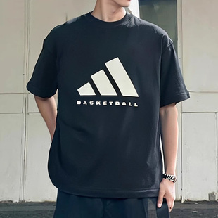 2025夏季 新款 男裝 運(yùn)動(dòng)服寬松半袖 T恤 女裝 阿迪達(dá)斯basketball短袖