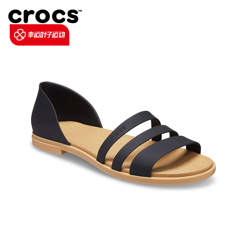 crocs凉鞋女款卡骆驰女士绑带拖鞋户外沙滩鞋平底鞋卡洛驰溯溪鞋