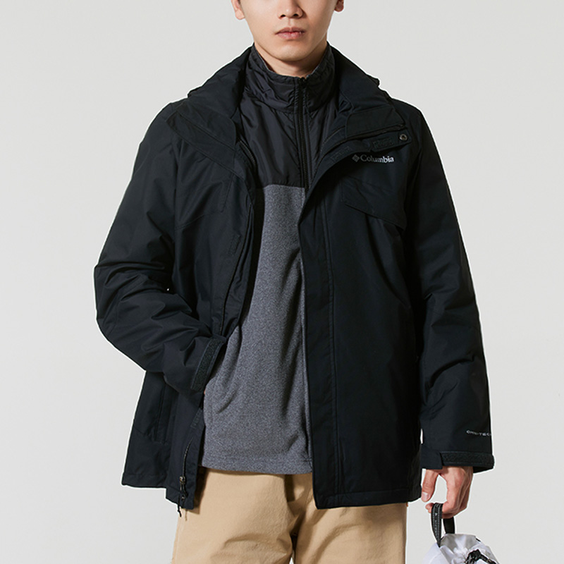Columbia哥伦比亚2025秋冬新款户外男装拒水冲锋衣保暖夹克外套