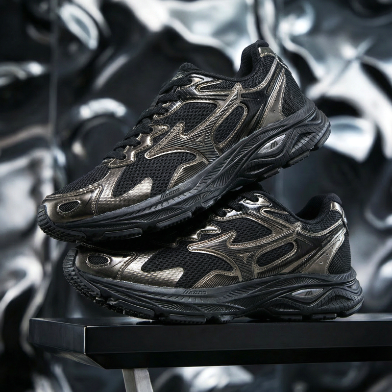 美津浓跑步鞋男鞋RACER S健身训练轻便减震网面透气运动鞋老爹鞋