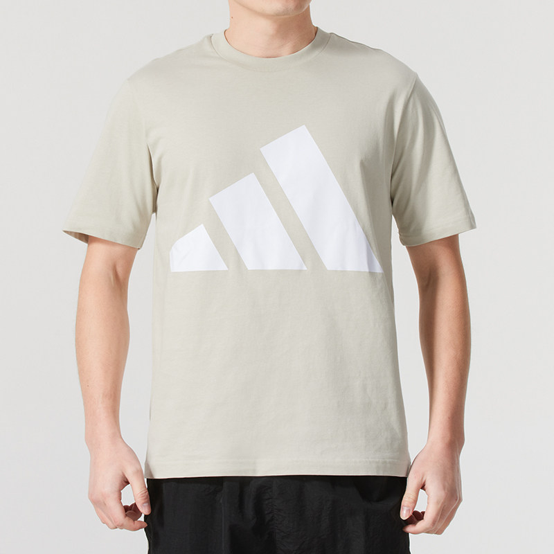阿迪达斯男装半截袖运动服健身跑步训练宽松透气T恤上衣休闲短袖