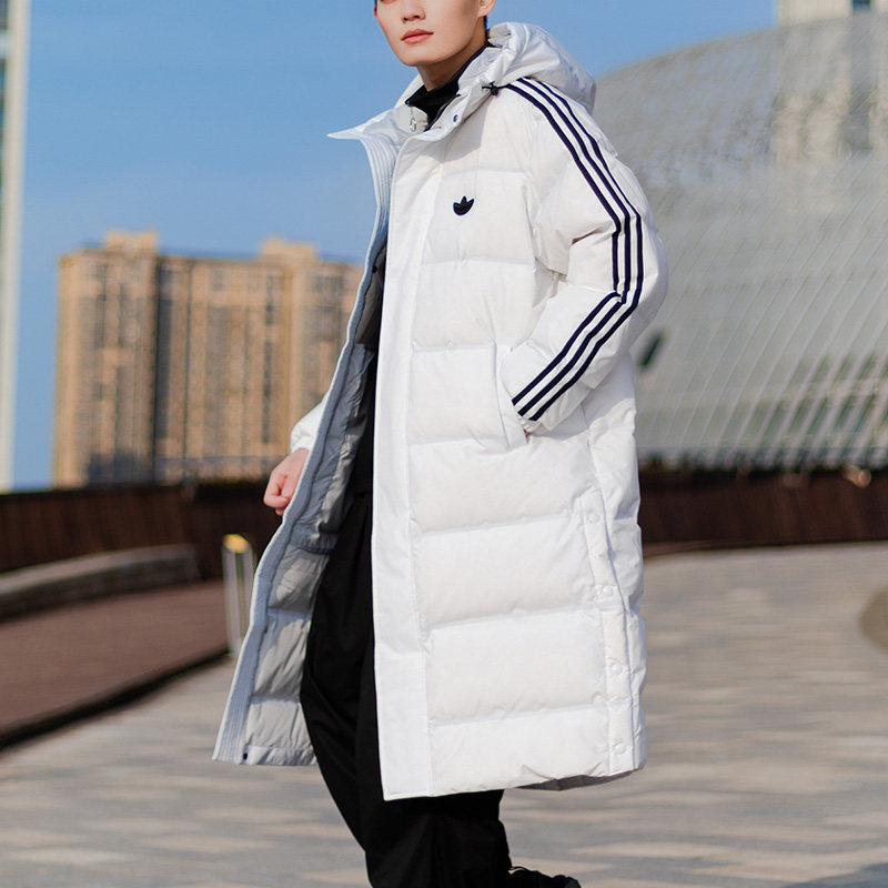 Adidas阿迪达斯羽绒服男装冬季新款保暖运动服休闲连帽外套JJ4968