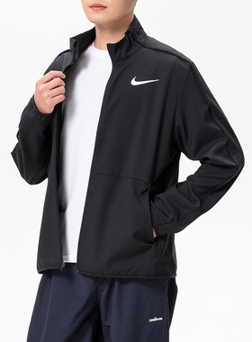 耐克外套Nike正品男2026新款黑色开衫立领运动服梭织夹克DM6620