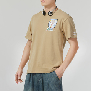 情侣休闲半袖 女装 圆领T恤运动服上衣625805 男装 PUMA彪马印花短袖