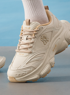 MLB官方 男女鞋2025冬季新款运动鞋情侣复古厚底休闲鞋3ASHW005N