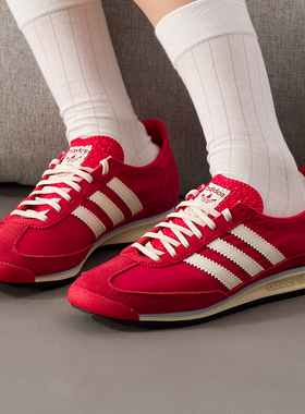 阿迪达斯三叶草红色休闲鞋男鞋女鞋2026春季新款复古运动鞋IE3475