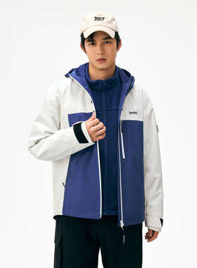 Lanbu蓝步摇粒绒三合一外套男女装秋冬季新款潮流运动服情侣夹克