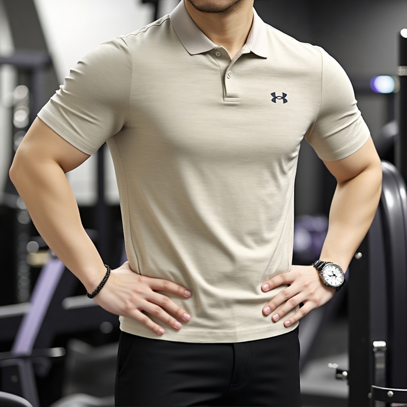 UA安德玛速干男士POLO衫2025夏季新款运动服立领短袖T恤1377374
