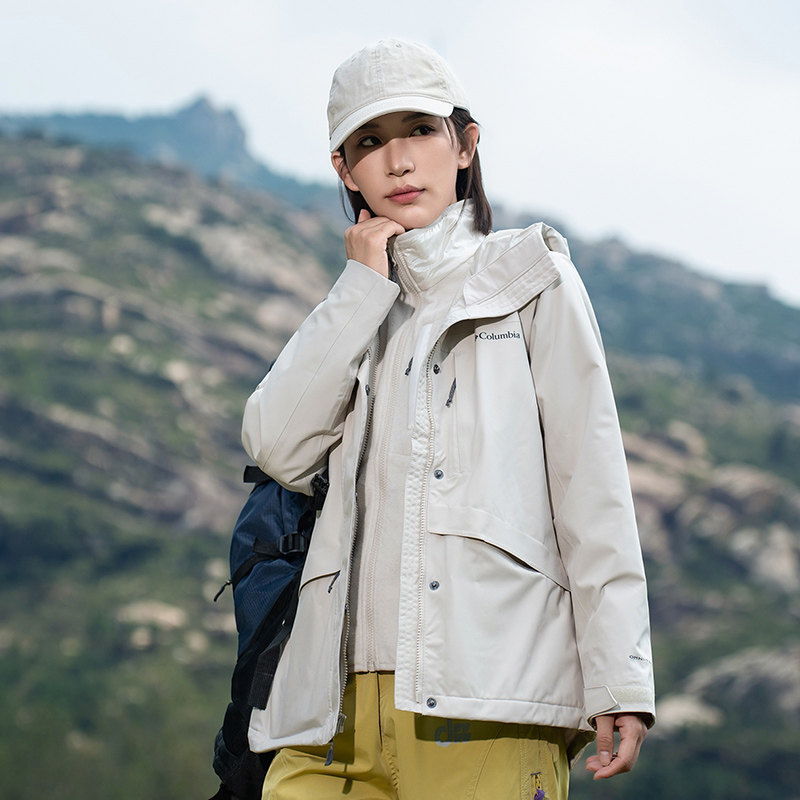 幸运叶子丨Columbia哥伦比亚三合一冲锋衣女装奥米热能反射防水外