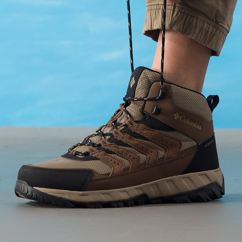 哥伦比亚中帮徒步鞋男鞋冬季新款户外休闲鞋缓震舒适运动鞋徒步鞋