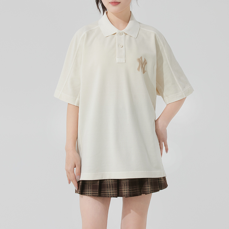 MLB官方 T恤男装女装情侣装 25新款运动服户外潮流时尚POLO衫短袖