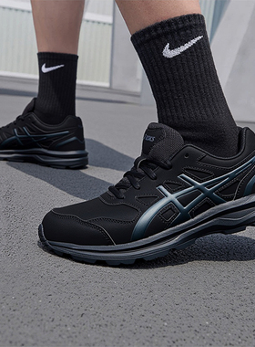 亚瑟士男鞋秋冬新款轻便慢跑鞋GEL-MISSION 3跑步鞋黑武士运动鞋