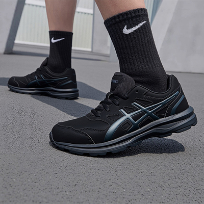 亚瑟士男鞋秋冬新款轻便慢跑鞋GEL-MISSION 3跑步鞋黑武士运动鞋