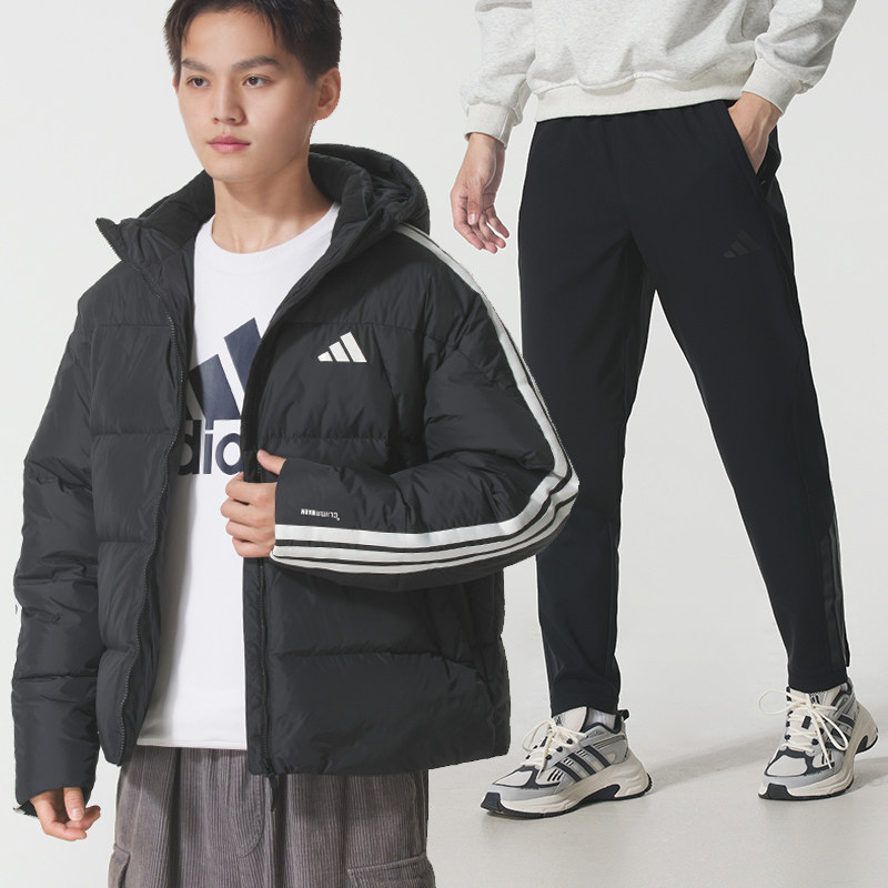 阿迪达斯运动套装男2025冬季新款连帽短裤羽绒服梭织加绒保暖裤子,运动服/休闲服装,运动套装,淘宝优惠券,粉丝福利购,淘宝优惠卷