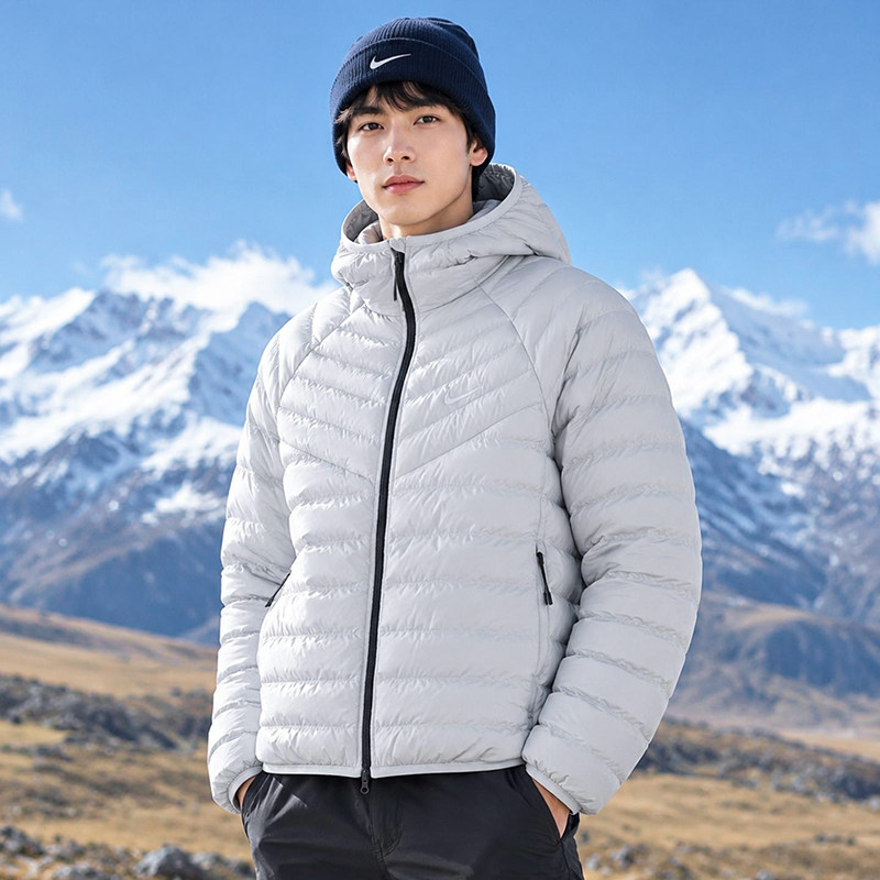 幸运叶子丨耐克轻薄羽绒服男装2026冬季新款防风保暖夹克外套