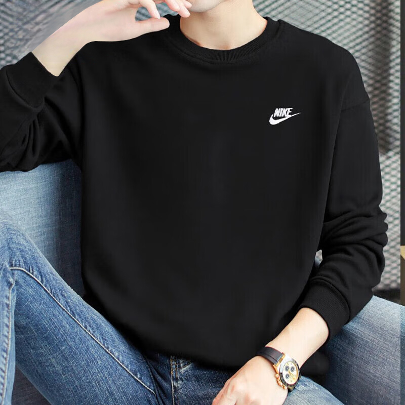 Nike耐克官方旗舰店圆领卫衣男2025秋季新款毛圈运动服长袖套头衫