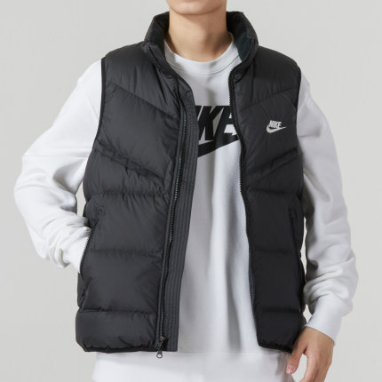 Nike耐克羽绒马甲男正品春季 新款运动服黑色立领休闲背心FB8184