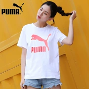 Puma Hummer tay ngắn nữ mùa thu 2019 đào tạo trang phục thể thao mới Li hiện đang có áo thun nữ mẫu - Áo phông thể thao