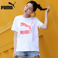 Puma Hummer tay ngắn nữ mùa thu 2019 đào tạo trang phục thể thao mới Li hiện đang có áo thun nữ mẫu - Áo phông thể thao áo thun tập gym nam