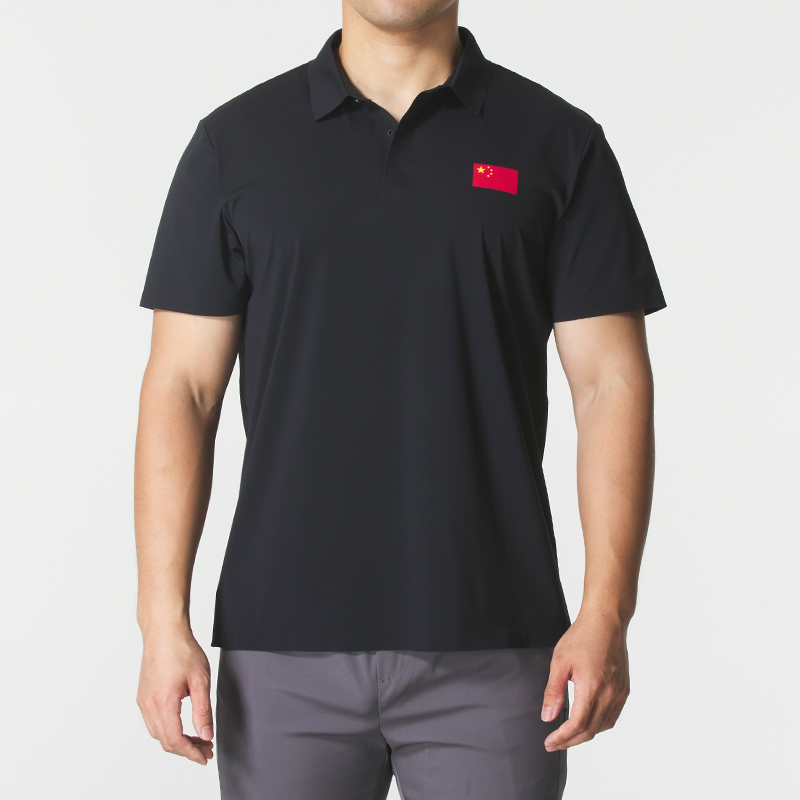 LANBU蓝步POLO衫男装2025新款翻领短袖跑步运动服透气T恤男士半袖