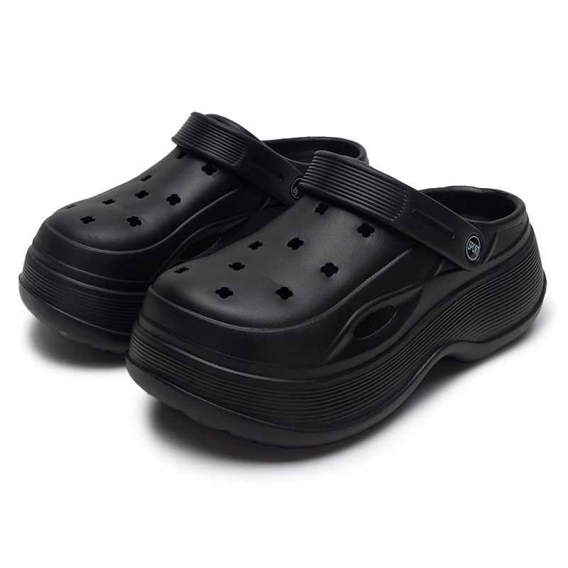 LANBU蓝步洞洞鞋女鞋夏季新款厚底运动拖鞋包头凉鞋透气沙滩鞋潮